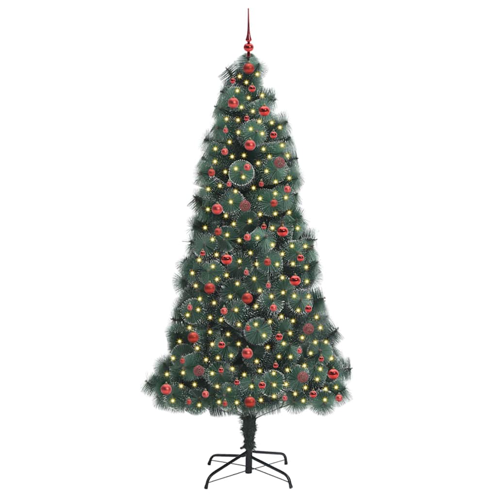 Artificial Pre-lit Christmas Tree with Ball Set Green 240 cm
