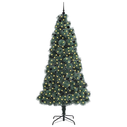 Artificial Pre-lit Christmas Tree with Ball Set Green 240 cm