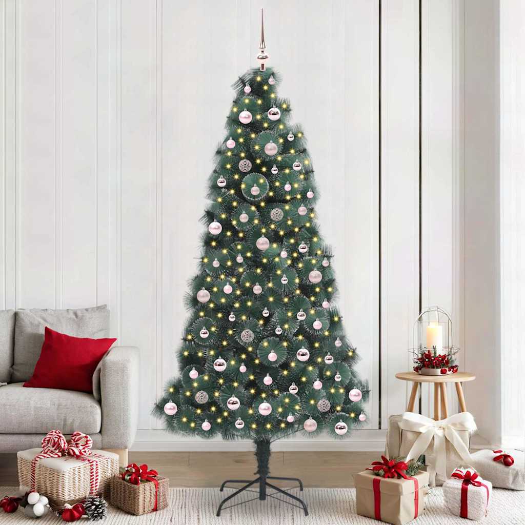 Artificial Pre-lit Christmas Tree with Ball Set Green 240 cm