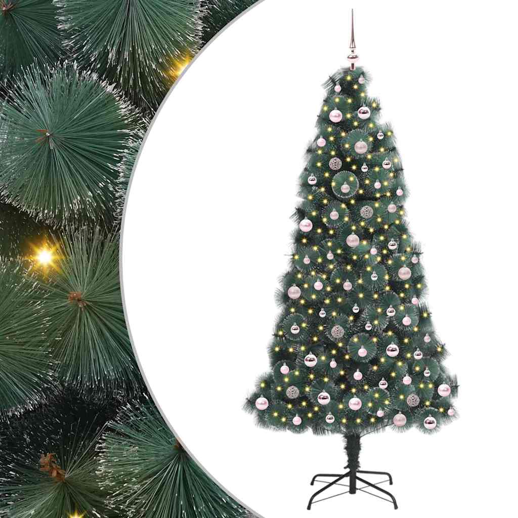 Artificial Pre-lit Christmas Tree with Ball Set Green 240 cm