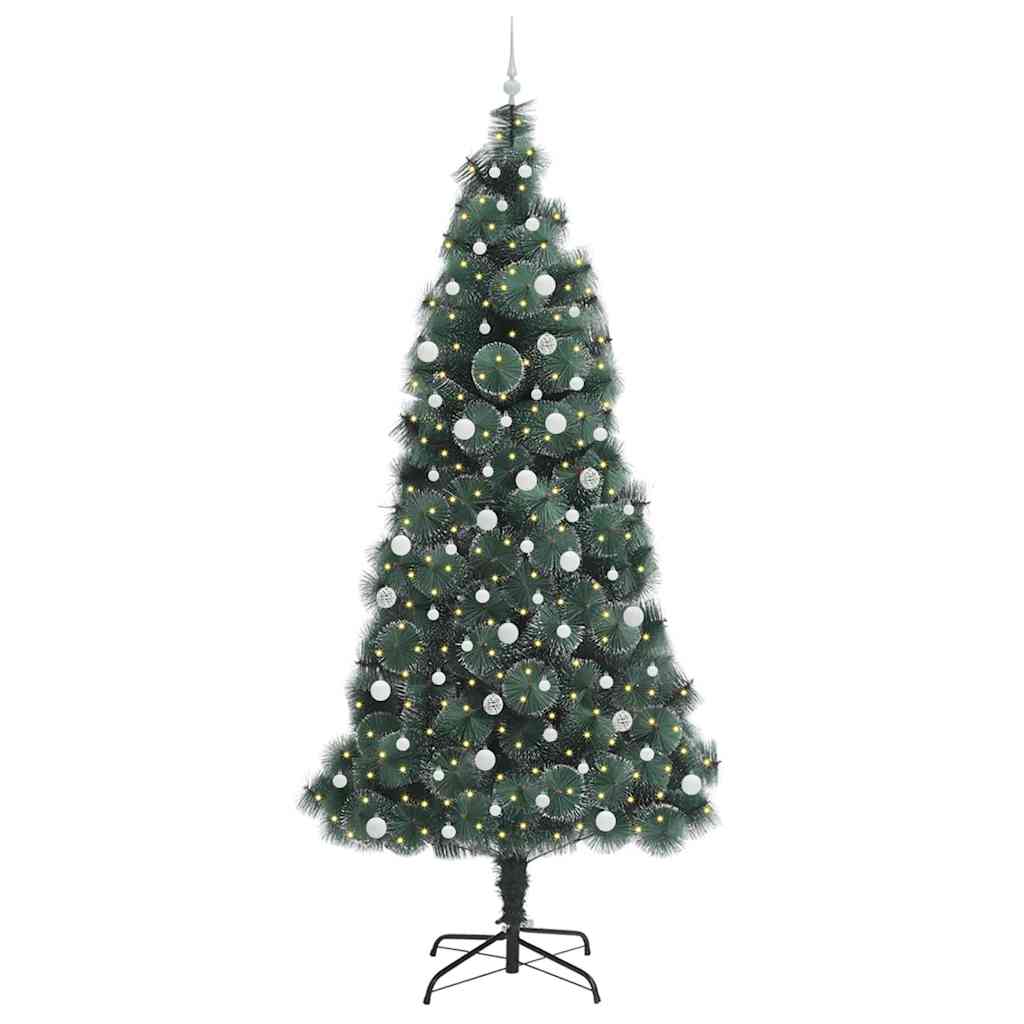 Artificial Pre-lit Christmas Tree with Ball Set Green 240 cm
