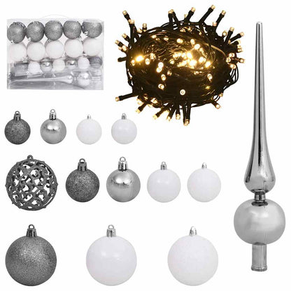 Christmas Tree with 150 LEDs White 120 cm PE and Steel