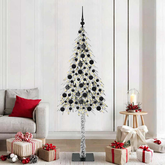 Christmas Tree with 300 LEDs White 180 cm PE and Steel