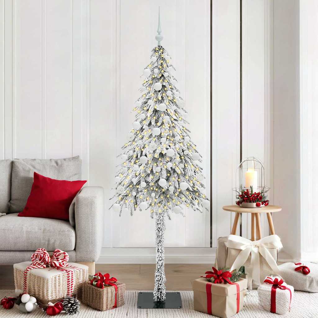 Christmas Tree with 300 LEDs White 180 cm PE and Steel