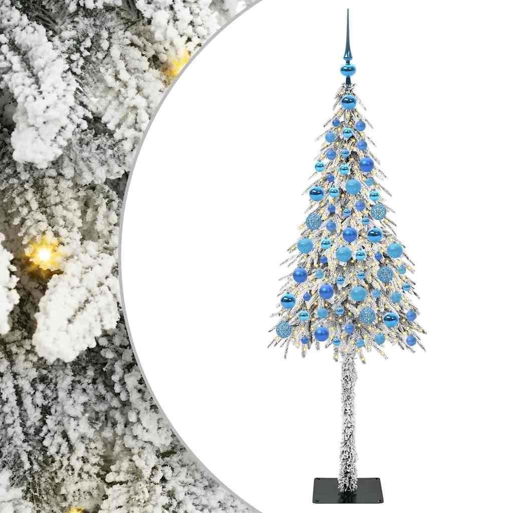 Christmas Tree with 300 LEDs White 180 cm PE and Steel