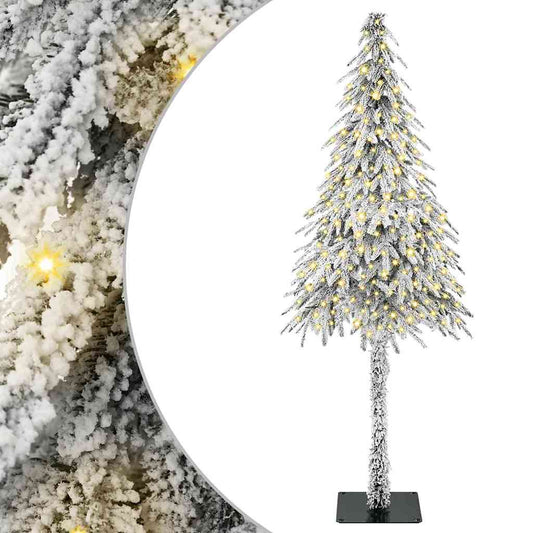Christmas Tree with 300 LEDs White 210 cm PE and Steel