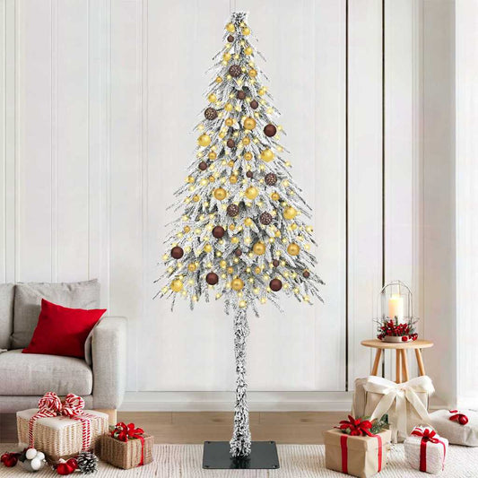 Christmas Tree with 300 LEDs White 210 cm PE and Steel
