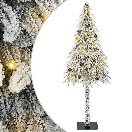 Christmas Tree with 300 LEDs White 210 cm PE and Steel