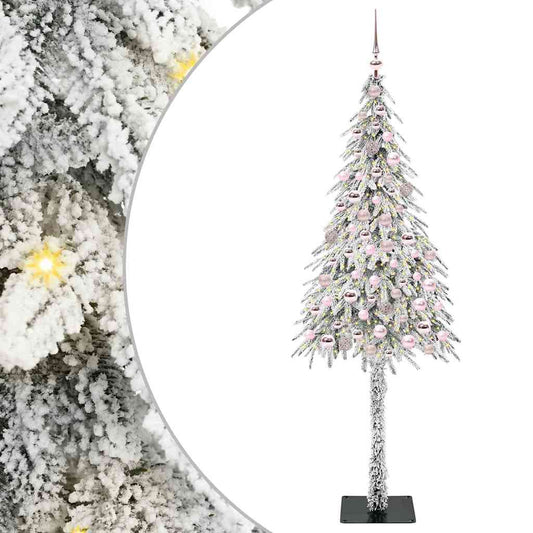 Christmas Tree with 300 LEDs White 210 cm PE and Steel