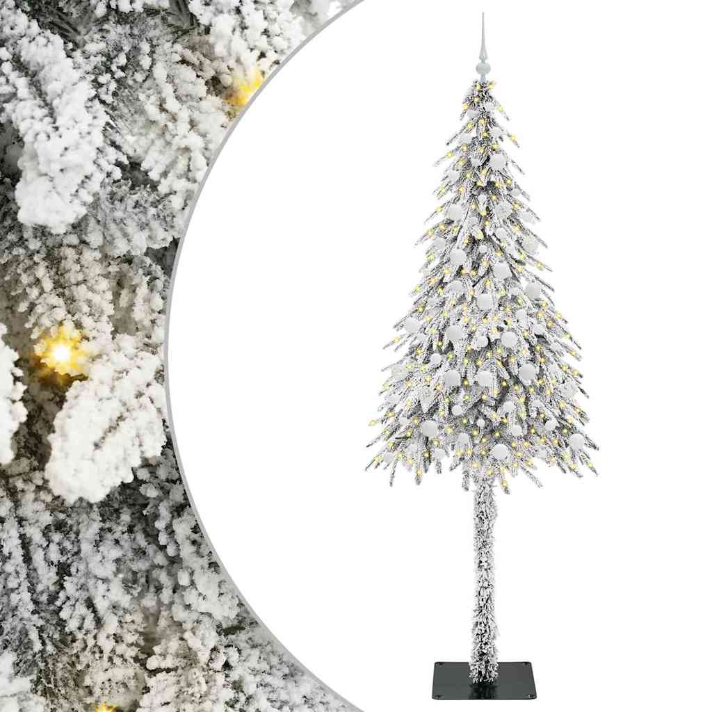 Christmas Tree with 300 LEDs White 210 cm PE and Steel