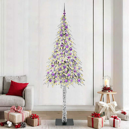 Christmas Tree with 300 LEDs White 210 cm PE and Steel