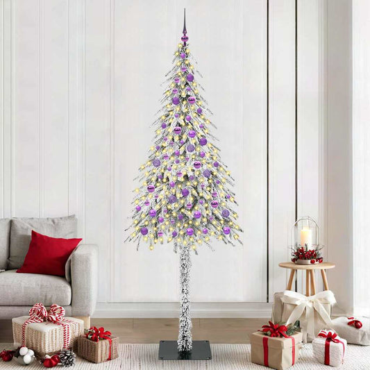Christmas Tree with 300 LEDs White 210 cm PE and Steel