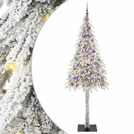 Christmas Tree with 300 LEDs White 210 cm PE and Steel