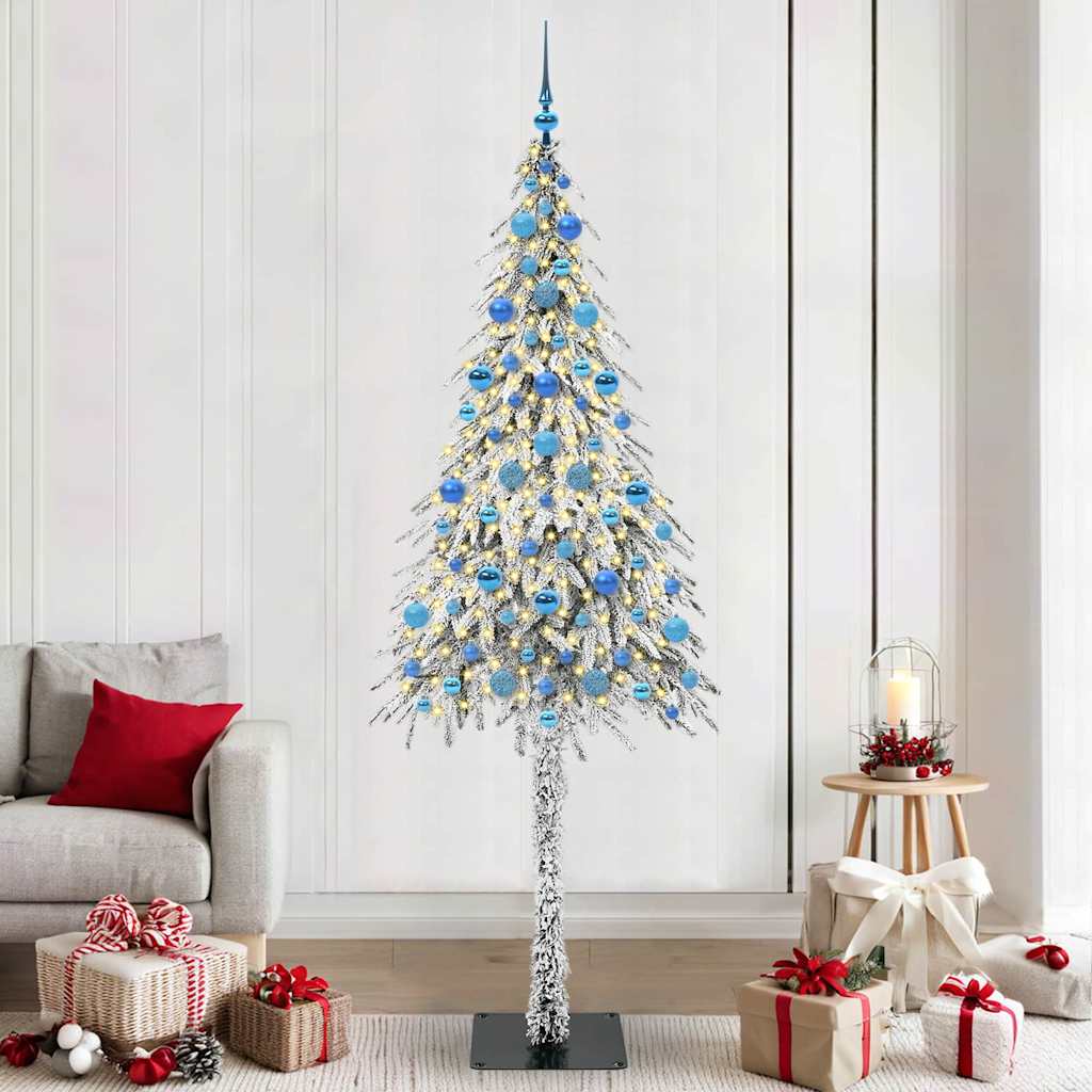 Christmas Tree with 300 LEDs White 210 cm PE and Steel