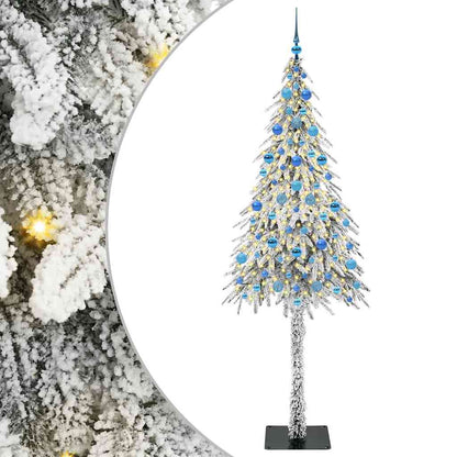 Christmas Tree with 300 LEDs White 210 cm PE and Steel