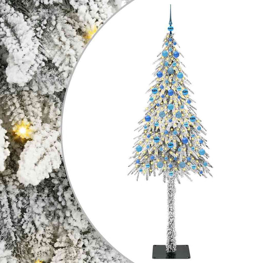 Christmas Tree with 300 LEDs White 210 cm PE and Steel