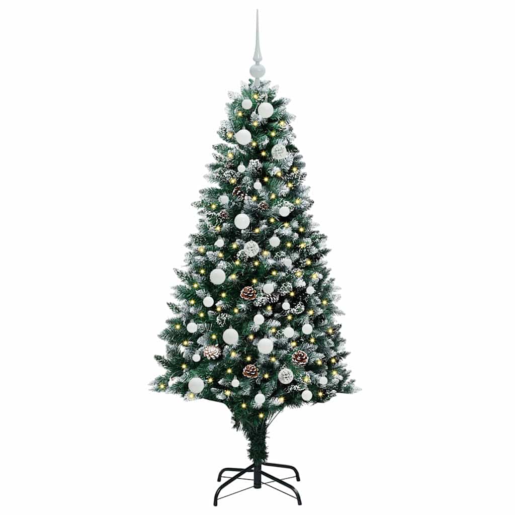 Artificial Christmas Tree with 150 LEDs with Stand Green 150 cm