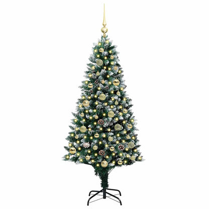 Artificial Christmas Tree with 150 LEDs with Stand Green 150 cm