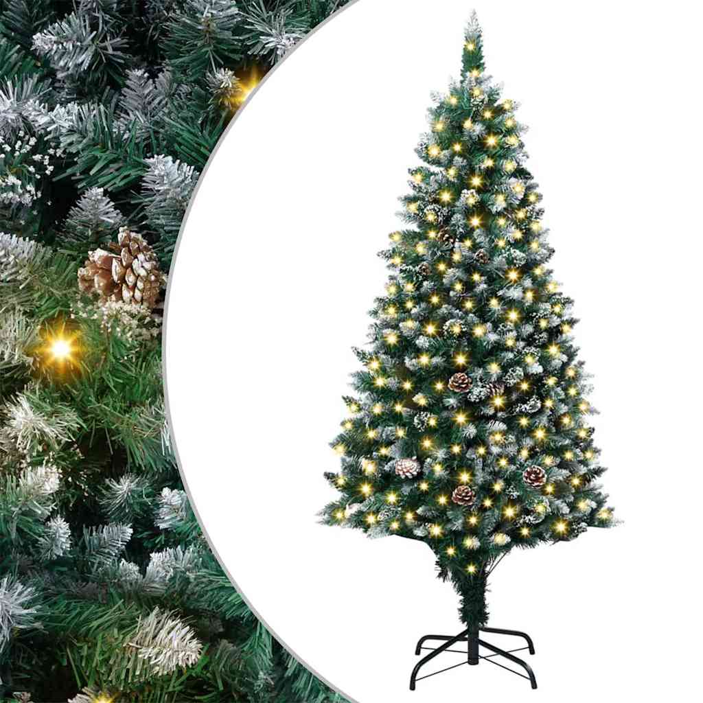 Artificial Christmas Tree with 300 LEDs with Stand Green 180 cm