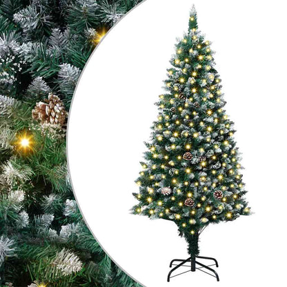 Artificial Christmas Tree with 300 LEDs with Stand Green 180 cm