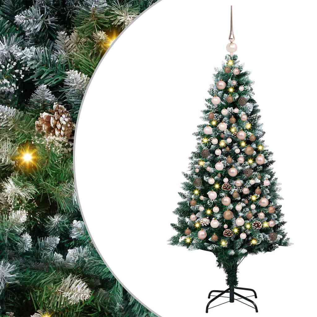 Artificial Christmas Tree with 300 LEDs with Stand Green 180 cm