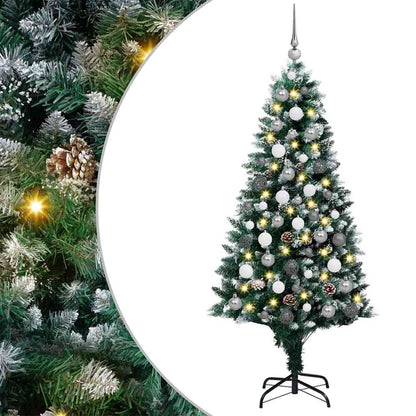 Artificial Christmas Tree with 300 LEDs with Stand Green 180 cm