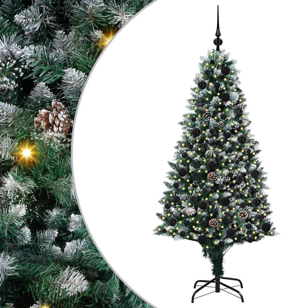 Artificial Christmas Tree with 300 LEDs with Stand Green 180 cm