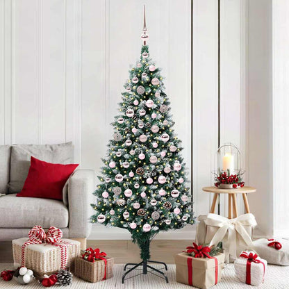 Artificial Christmas Tree with 300 LEDs with Stand Green 180 cm
