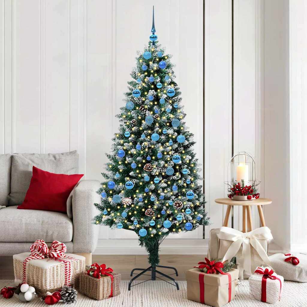 Artificial Christmas Tree with 300 LEDs with Stand Green 180 cm