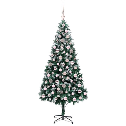 Artificial Christmas Tree with 300 LEDs with Stand Green 210 cm