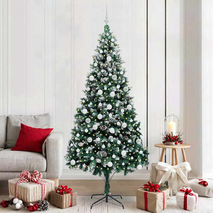Artificial Christmas Tree with 300 LEDs with Stand Green 210 cm