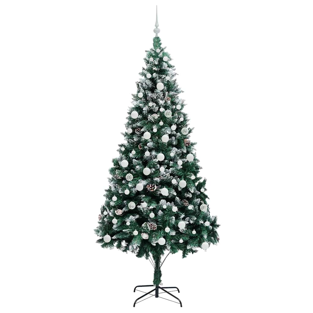 Artificial Christmas Tree with 300 LEDs with Stand Green 210 cm