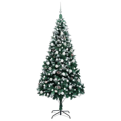 Artificial Christmas Tree with 300 LEDs with Stand Green 210 cm