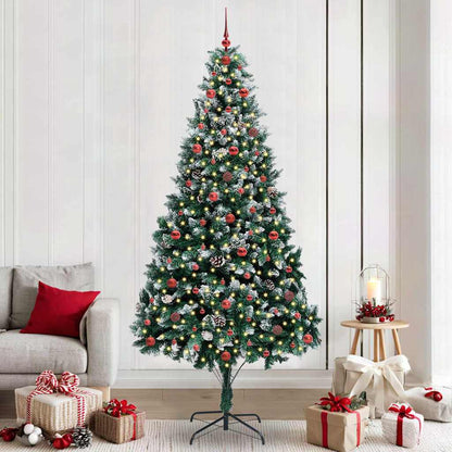 Artificial Christmas Tree with 300 LEDs with Stand Green 240 cm