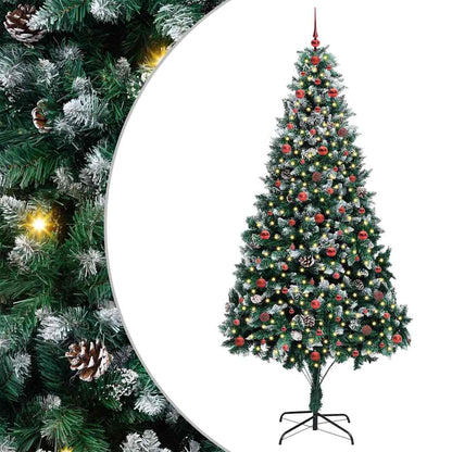 Artificial Christmas Tree with 300 LEDs with Stand Green 240 cm