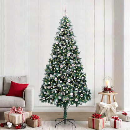 Artificial Christmas Tree with 300 LEDs with Stand Green 240 cm