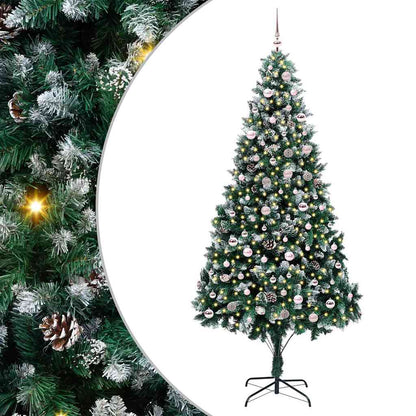 Artificial Christmas Tree with 300 LEDs with Stand Green 240 cm