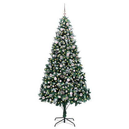 Artificial Christmas Tree with 300 LEDs with Stand Green 240 cm