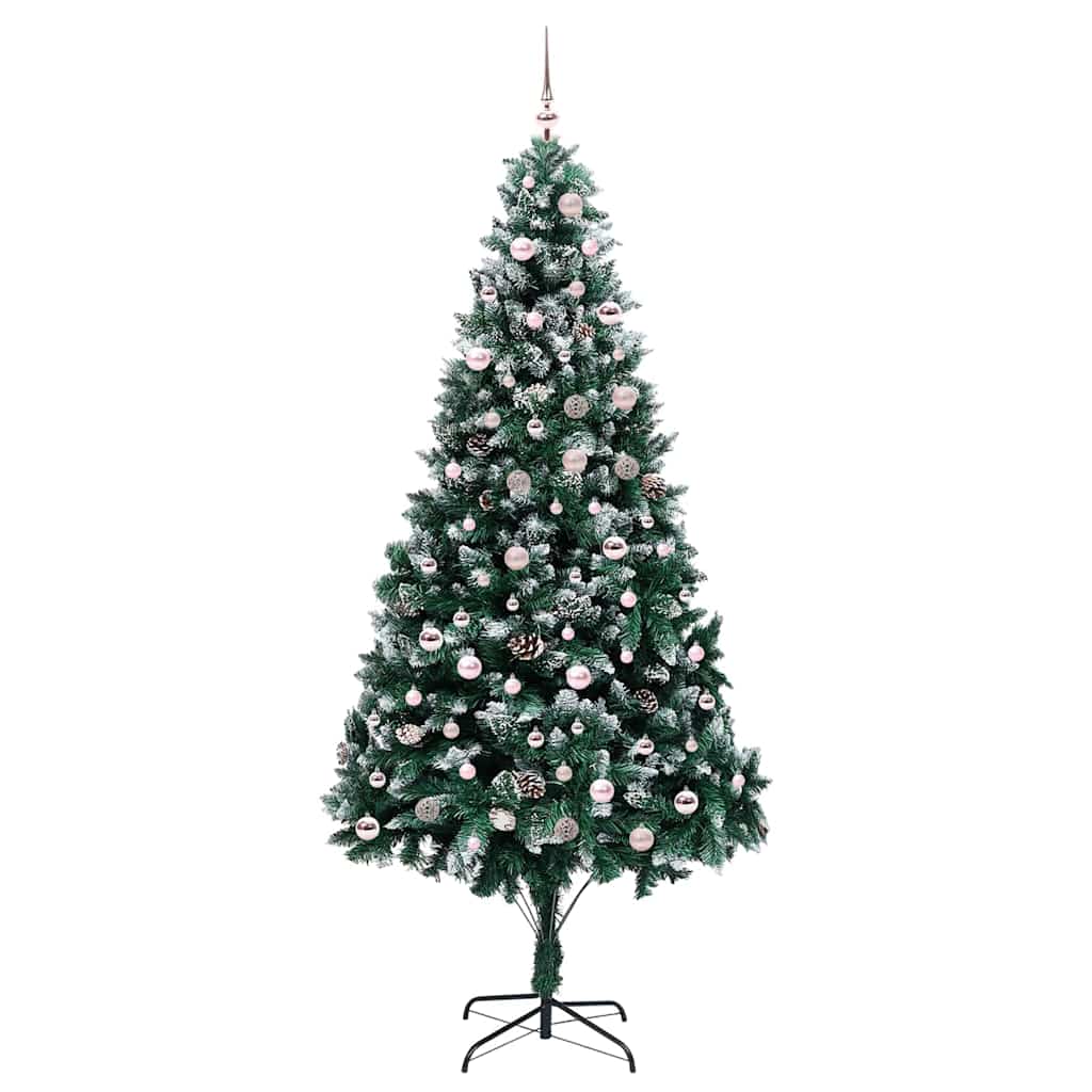 Artificial Christmas Tree with 300 LEDs with Stand Green 240 cm