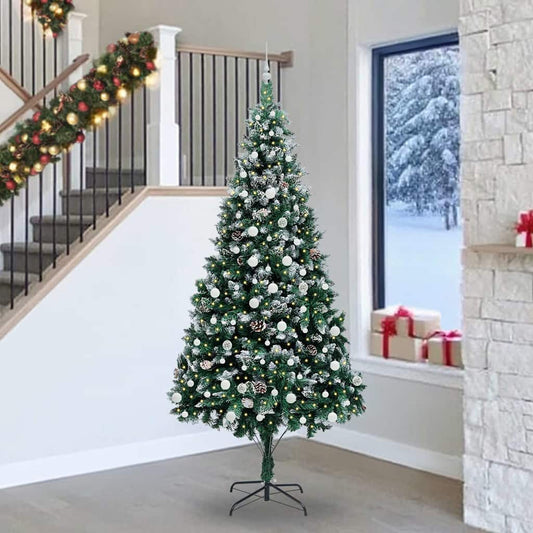 Artificial Christmas Tree with 300 LEDs with Stand Green 240 cm