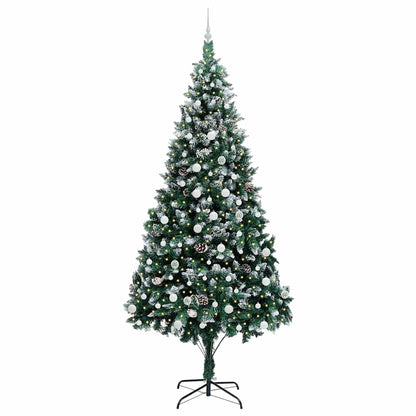 Artificial Christmas Tree with 300 LEDs with Stand Green 240 cm