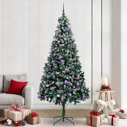Artificial Christmas Tree with 300 LEDs with Stand Green 240 cm