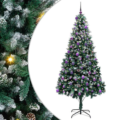 Artificial Christmas Tree with 300 LEDs with Stand Green 240 cm