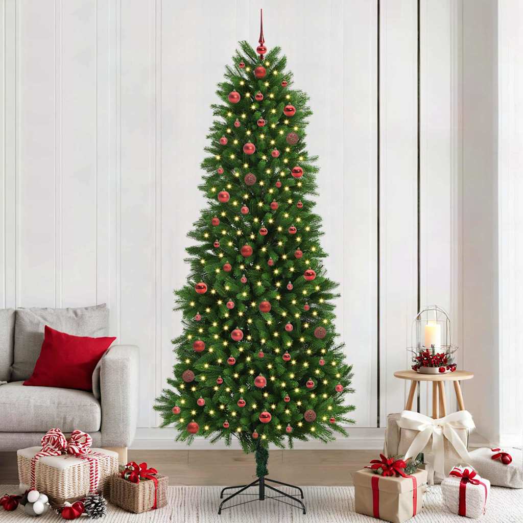 Christmas Tree with LED Light Green 240 cm PE