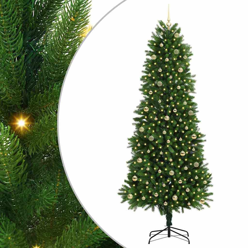 Christmas Tree with LED Light Green 240 cm PE