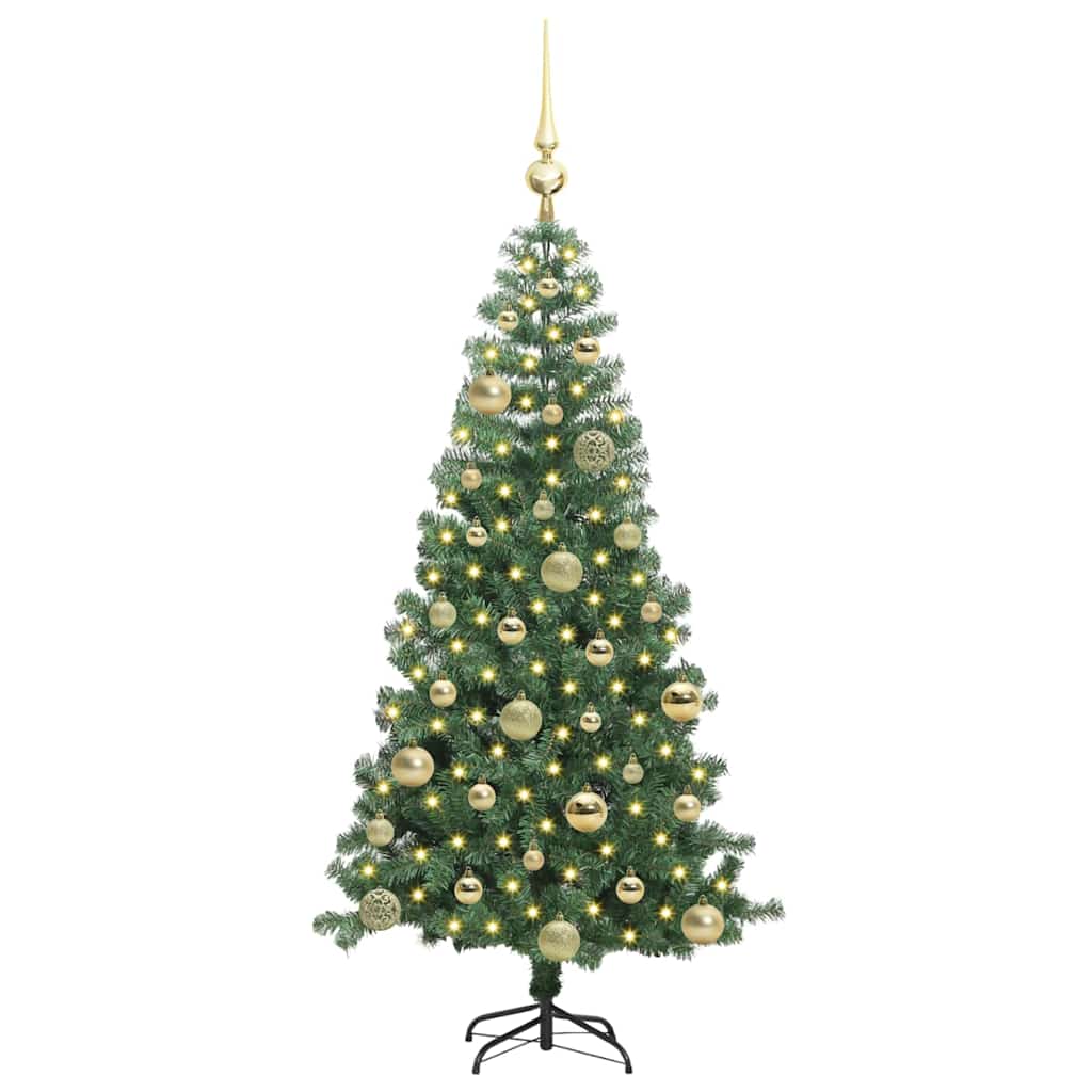 Christmas Tree with 150 LEDs with Stand Green 120 cm PVC