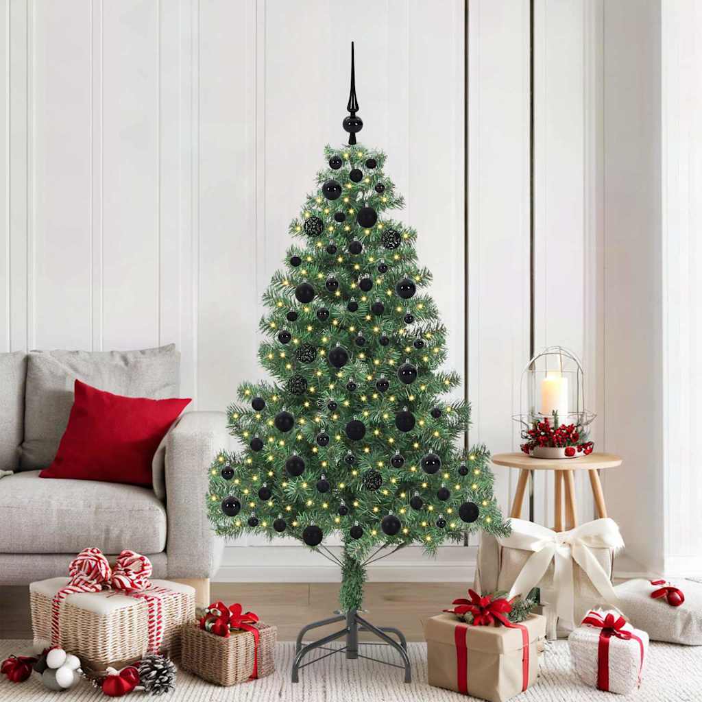Christmas Tree with 300 LEDs with Stand Green 180 cm PVC