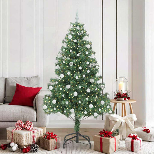 Christmas Tree with 300 LEDs with Stand Green 180 cm PVC