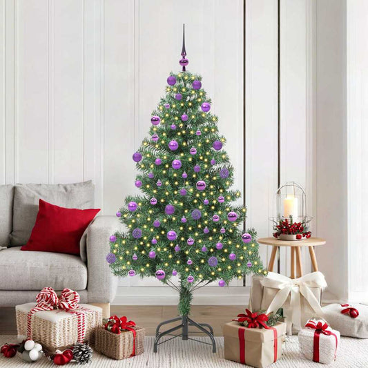 Christmas Tree with 300 LEDs with Stand Green 180 cm PVC