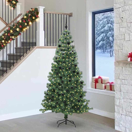 Christmas Tree with 300 LEDs with Stand Green 240 cm PVC
